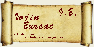 Vojin Bursać vizit kartica